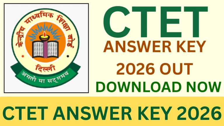 CTET ANSWER KEY 2026